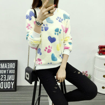 Cute Teddy Bear Harajuku Christmas Sweater Womens Sweaters Fashion Winter Lined Wool Sweater Cashmere Knitted Sweater Wol-Dollar Bargains Online Shopping Australia