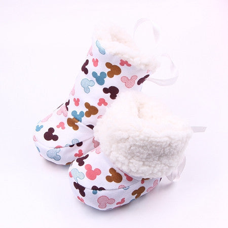 Fashion Winter Baby Boys Girls Cotton Shoes Plush Warm Shoes First Walkers Boots For 0-12 Months - CelebritystyleFashion.com.au online clothing shop australia