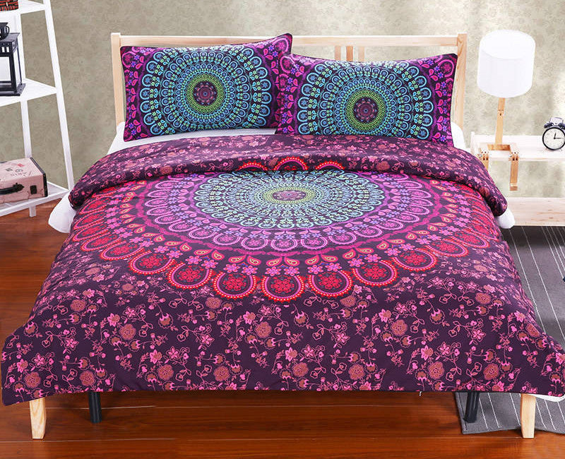 BeddingOutlet Boho Bedding Set Elephant Tree Black Printed Bohemia Duvet Cover Bedspread Twin Full Queen King Cal-King Factory-Dollar Bargains Online Shopping Australia