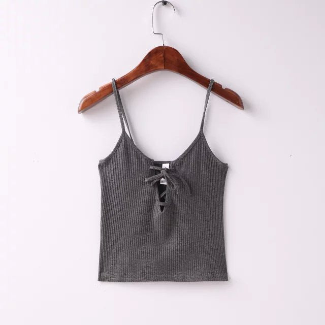 Women Harajuku front cross brandage strappy bustier crop top tank bralette brandy melville Camis s m-Dollar Bargains Online Shopping Australia