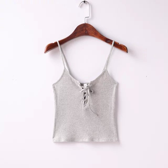 Women Harajuku front cross brandage strappy bustier crop top tank bralette brandy melville Camis s m-Dollar Bargains Online Shopping Australia