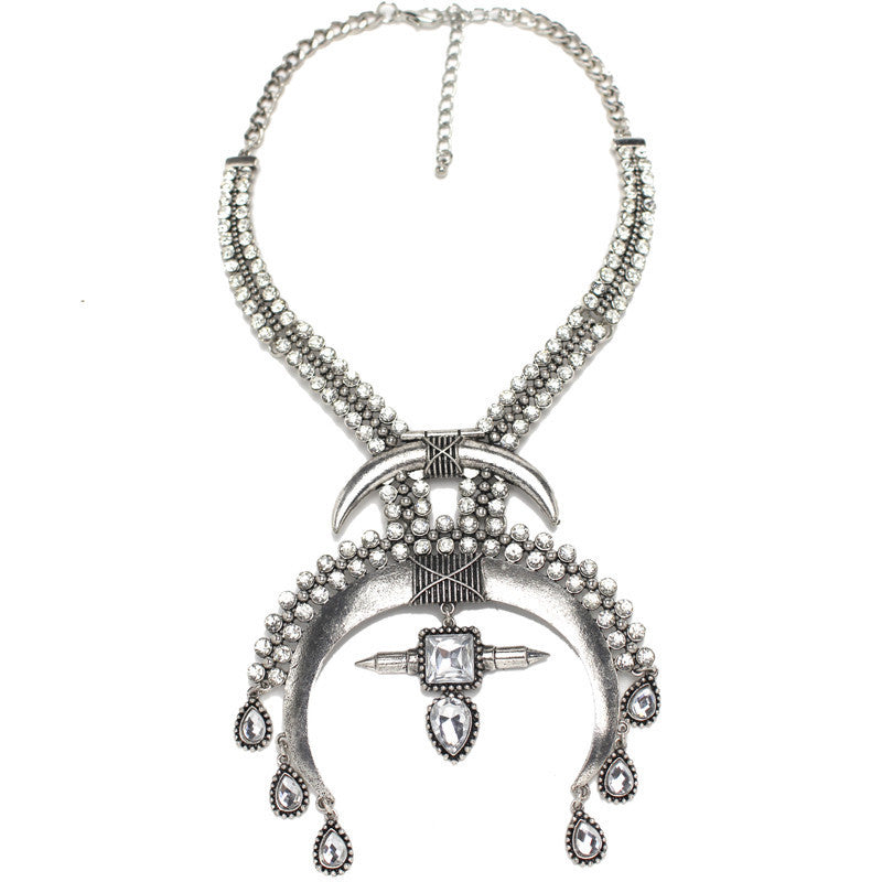 HOT Statement Necklaces & Pendants Vintage Crystal Maxi Choker Silver Collier Femme Boho Big Fashion Women Jewellery - CelebritystyleFashion.com.au online clothing shop australia