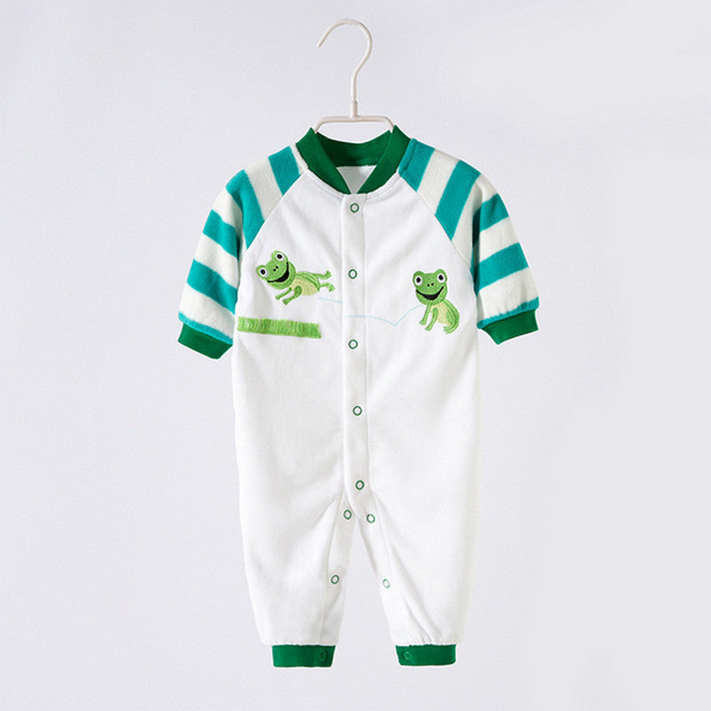 0-12M Baby Boy Rompers Blue Star Horse Baby Rompers Long Sleeves O-Neck Fleece Giraffe Baby Clothing Character Pattern V20 - CelebritystyleFashion.com.au online clothing shop australia