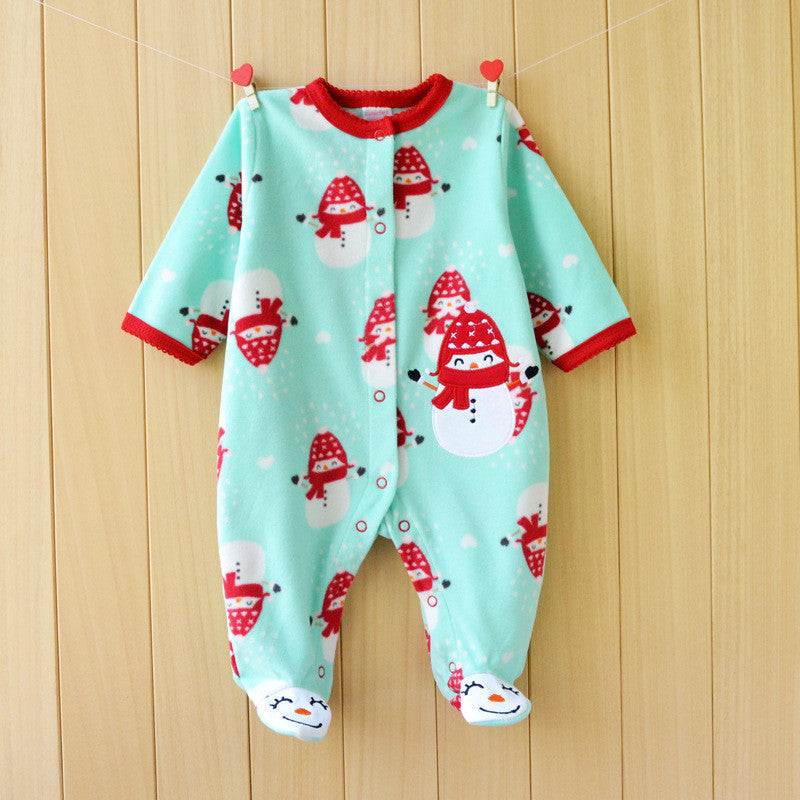 0-12M Baby Boy Rompers Blue Star Horse Baby Rompers Long Sleeves O-Neck Fleece Giraffe Baby Clothing Character Pattern V20 - CelebritystyleFashion.com.au online clothing shop australia