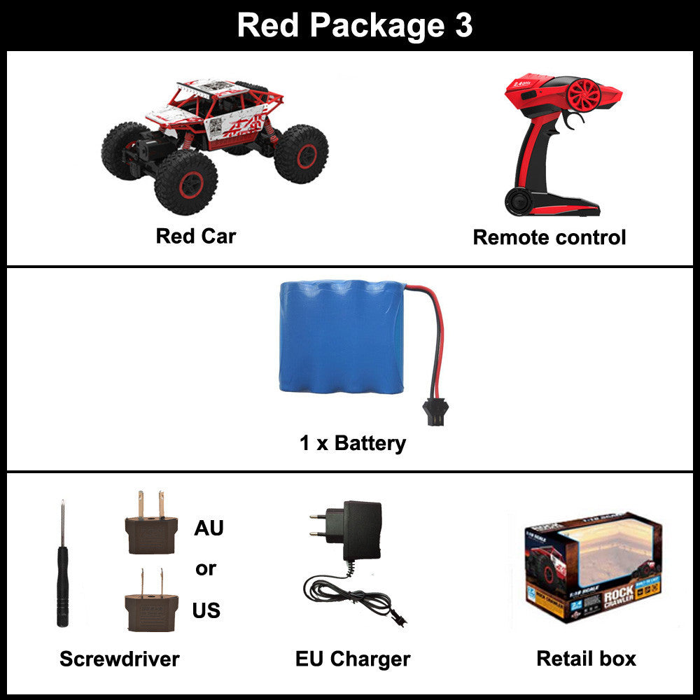 RC Car 2.4G 4CH 4WD Rock Crawlers 4x4 Driving Car Double Motors Drive Bigfoot Car Remote Control Car Model Off-Road Vehicle Toy-Dollar Bargains Online Shopping Australia