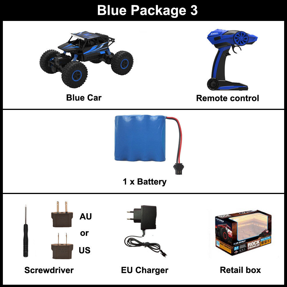 RC Car 2.4G 4CH 4WD Rock Crawlers 4x4 Driving Car Double Motors Drive Bigfoot Car Remote Control Car Model Off-Road Vehicle Toy-Dollar Bargains Online Shopping Australia