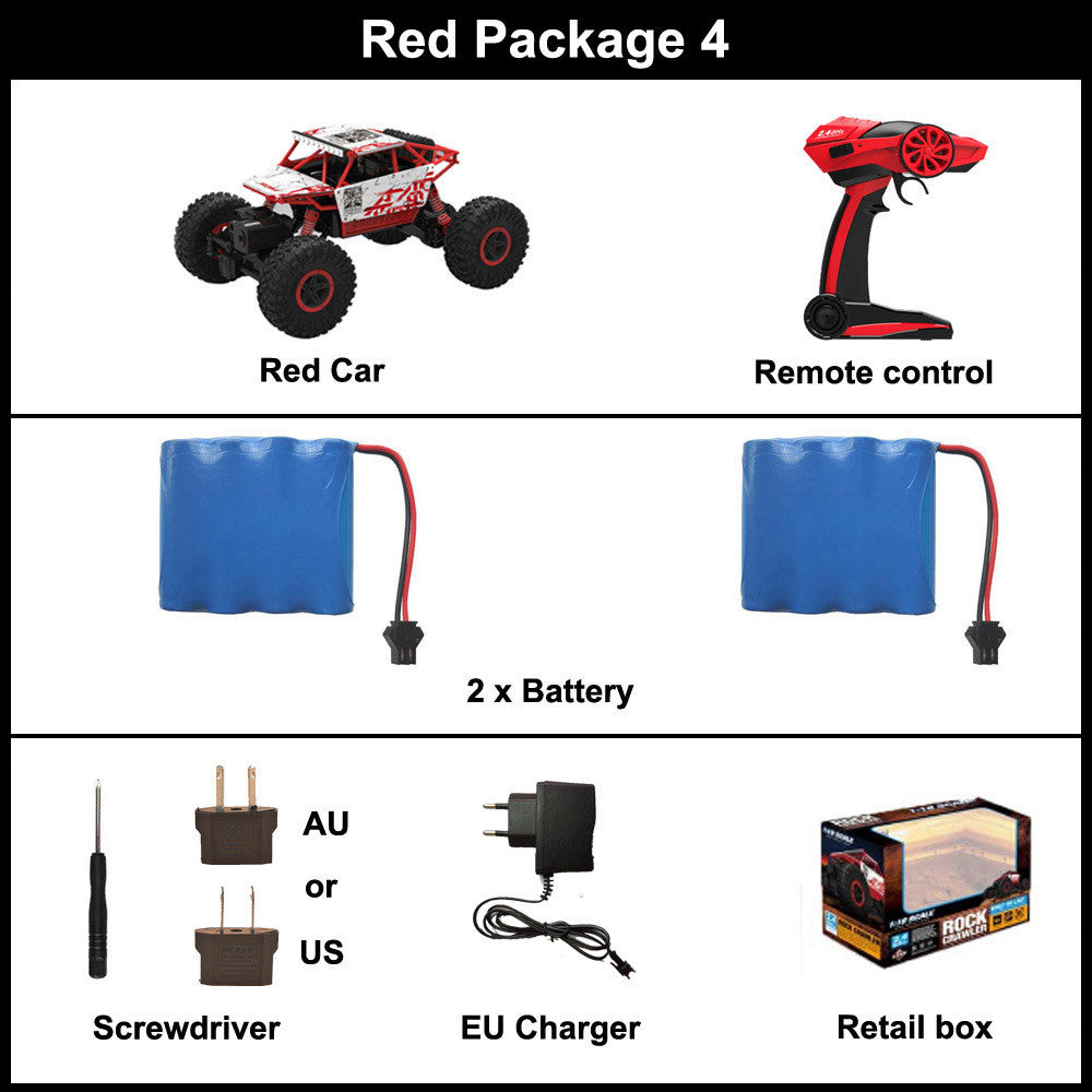 RC Car 2.4G 4CH 4WD Rock Crawlers 4x4 Driving Car Double Motors Drive Bigfoot Car Remote Control Car Model Off-Road Vehicle Toy-Dollar Bargains Online Shopping Australia