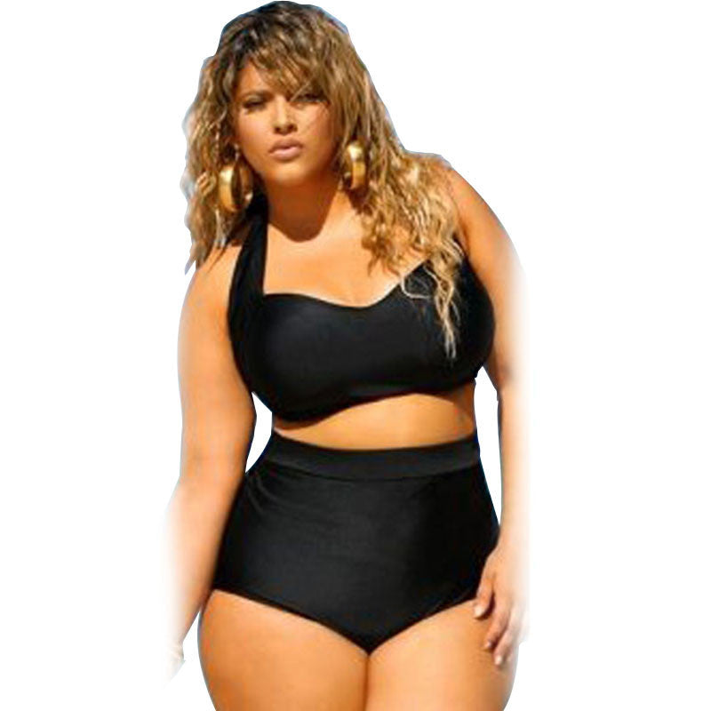 Bikinis Big Size Swimwear Sexy Plus Size 5XL High Waist Bikini Set Neon Large Size Swimwear Monokini Swimsuit LC41805-Dollar Bargains Online Shopping Australia