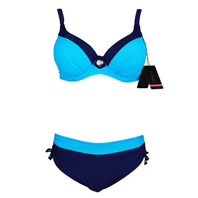 New Swimsuit Bikini Sexy Polka Dot Large Cup Bar small Bottom Bathing Suit Push Up Swimwear LD516 - CelebritystyleFashion.com.au online clothing shop australia