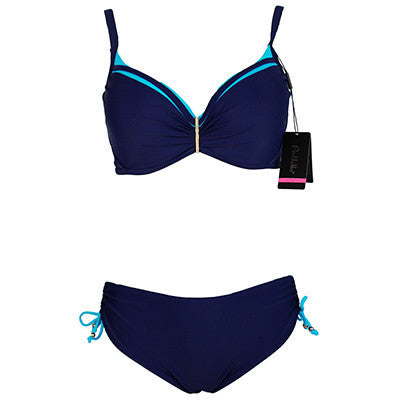 New Swimsuit Bikini Sexy Polka Dot Large Cup Bar small Bottom Bathing Suit Push Up Swimwear LD516 - CelebritystyleFashion.com.au online clothing shop australia