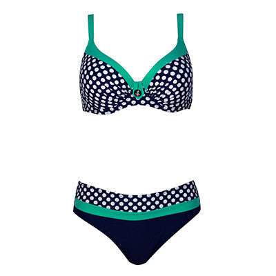 New Swimsuit Bikini Sexy Polka Dot Large Cup Bar small Bottom Bathing Suit Push Up Swimwear LD516 - CelebritystyleFashion.com.au online clothing shop australia