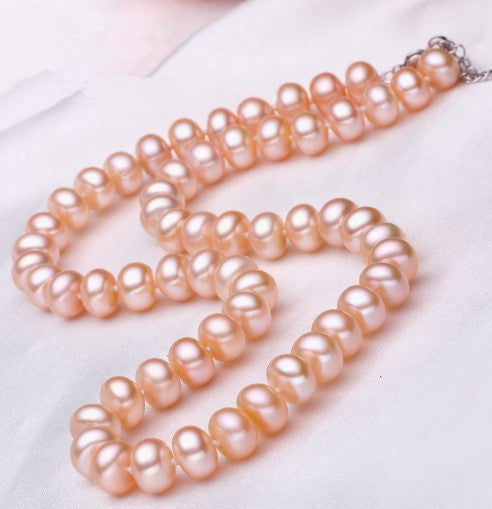 Natural 100% Genuine Pearl Necklace Mother Gift White Pink Purple Pearl Jewelry Choker Necklace - CelebritystyleFashion.com.au online clothing shop australia