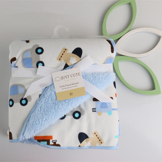 Baby blankets thicken double layer fleece infant swaddle bebe envelope stroller wrap for borns baby bedding blanket-Dollar Bargains Online Shopping Australia