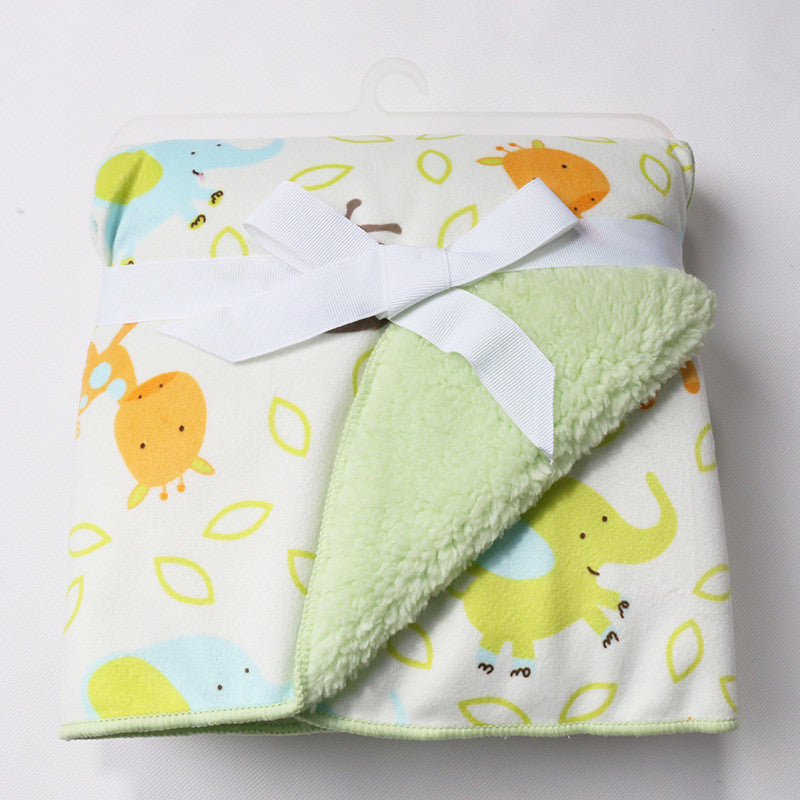 Baby blankets thicken double layer fleece infant swaddle bebe envelope stroller wrap for borns baby bedding blanket-Dollar Bargains Online Shopping Australia