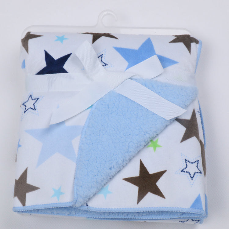 Baby blankets thicken double layer fleece infant swaddle bebe envelope stroller wrap for borns baby bedding blanket-Dollar Bargains Online Shopping Australia