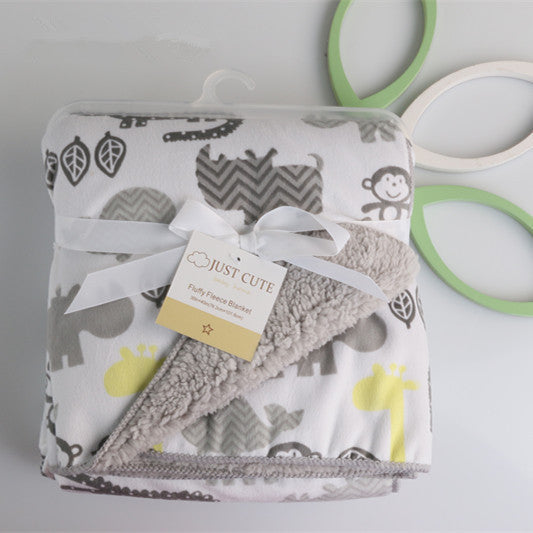 Baby blankets thicken double layer fleece infant swaddle bebe envelope stroller wrap for borns baby bedding blanket-Dollar Bargains Online Shopping Australia