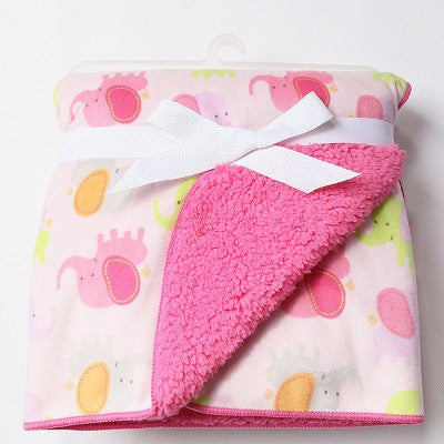 Baby blankets thicken double layer fleece infant swaddle bebe envelope stroller wrap for borns baby bedding blanket-Dollar Bargains Online Shopping Australia