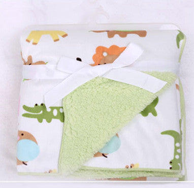 Baby blankets thicken double layer fleece infant swaddle bebe envelope stroller wrap for borns baby bedding blanket-Dollar Bargains Online Shopping Australia