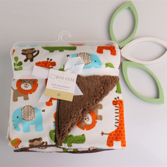 Baby blankets thicken double layer fleece infant swaddle bebe envelope stroller wrap for borns baby bedding blanket-Dollar Bargains Online Shopping Australia