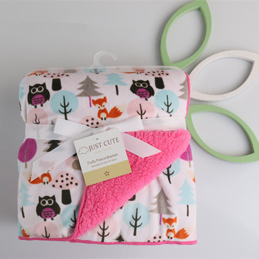 Baby blankets thicken double layer fleece infant swaddle bebe envelope stroller wrap for borns baby bedding blanket-Dollar Bargains Online Shopping Australia