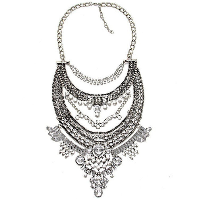 New Women Crystal Collier Femme Vintage Necklaces Pendants Collar Statement Bijoux Fashion Choker Maxi Boho Accessories - CelebritystyleFashion.com.au online clothing shop australia