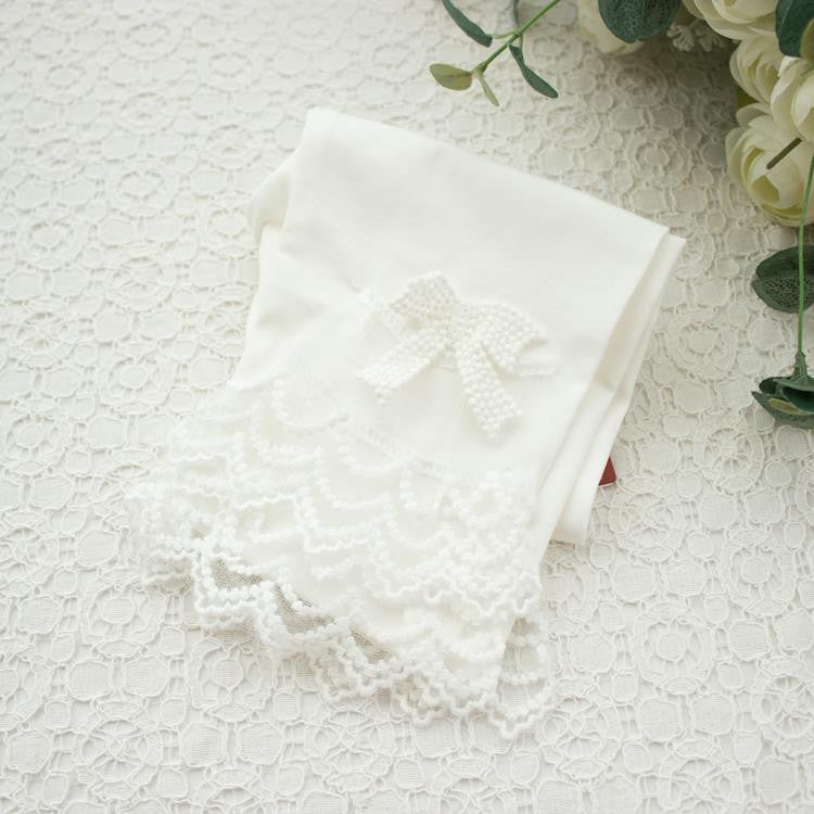 Girls Leggings Summer Style Children's Clothing Calf-length Baby Mesh Spliced Bow Lace Leggings Kid's Pants, Size 100-150 - CelebritystyleFashion.com.au online clothing shop australia