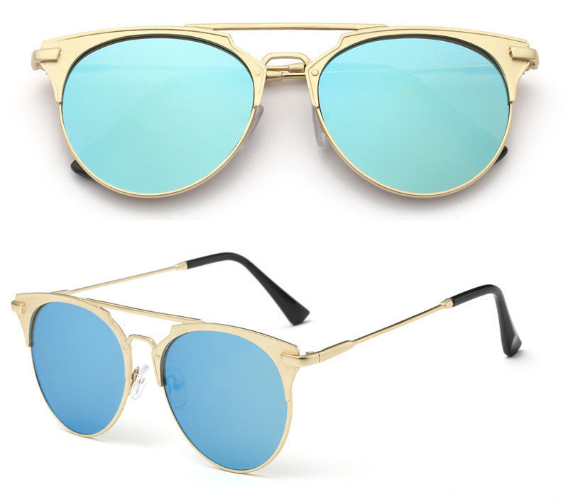 Pink Vintage ladies Women Sunglasses round Fashion Luxury flat mirror sun glasses Sunglasses for women Oculos De Sol Feminino - CelebritystyleFashion.com.au online clothing shop australia