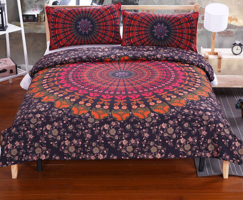 BeddingOutlet Mandala Bedding Set Concealed Bedspread Duvet Cover 2Pcs or 3Pcs Boho Bedlinen Twin Full Queen King Cal-King-Dollar Bargains Online Shopping Australia