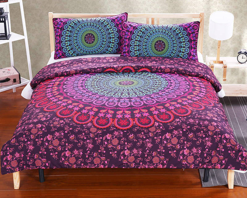 BeddingOutlet Mandala Bedding Set Concealed Bedspread Duvet Cover 2Pcs or 3Pcs Boho Bedlinen Twin Full Queen King Cal-King-Dollar Bargains Online Shopping Australia