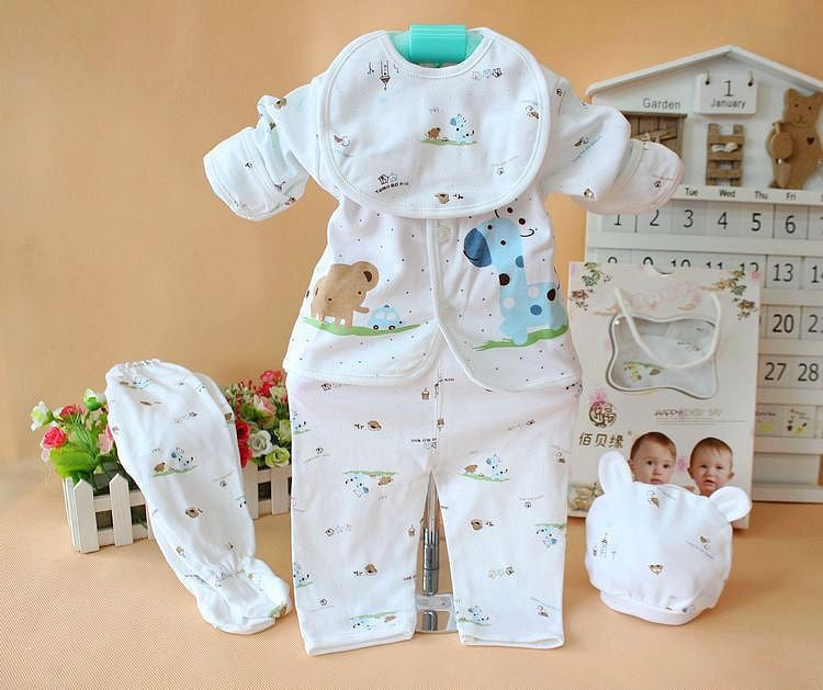 (5pcs/set)Newborn Baby 0-6M Clothing Set Brand Baby Boy/Girl Clothes 100% Cotton Cartoon Underwear baby set - CelebritystyleFashion.com.au online clothing shop australia