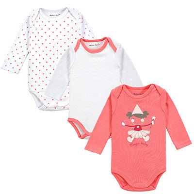 Baby Bodysuit 3pieces/lot Autumn Newborn Cotton Body Baby Long Sleeve Underwear Next Infant Boy Girl Pajamas Clothes - CelebritystyleFashion.com.au online clothing shop australia