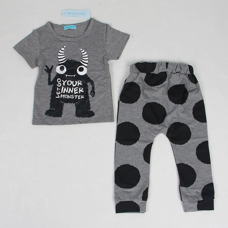 Summer 2pcs Newborn Infant Baby Boys Kid Clothes T-shirt Tops + Pants Outfits Sets 0-24 Children's Clothing Set - CelebritystyleFashion.com.au online clothing shop australia