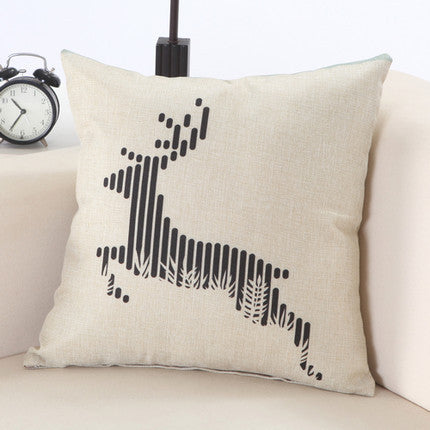 European Christmas Cushion Home Car Throw Pillows Cases Cotton and Linen Pillows Decorative Throw Pillowcase-Dollar Bargains Online Shopping Australia