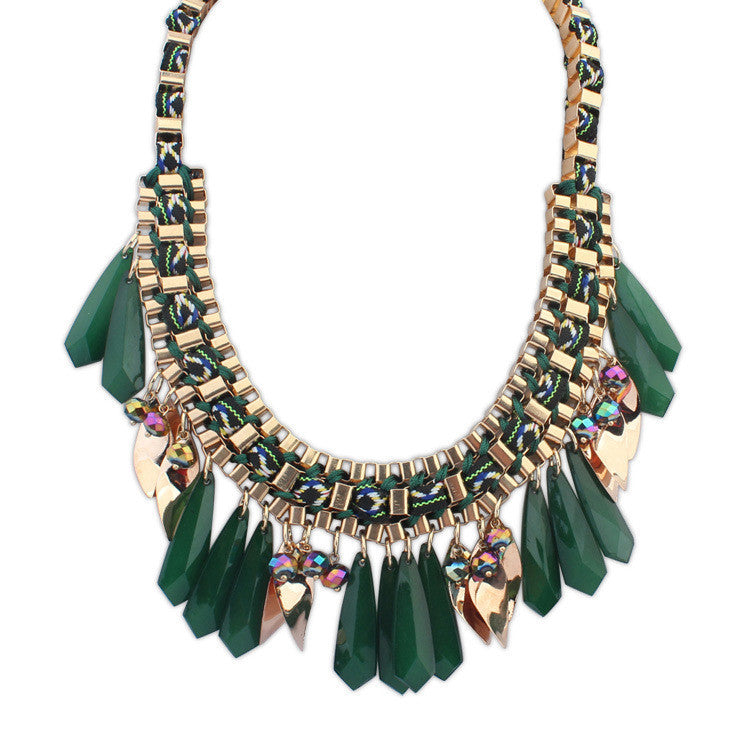 Multicolor Geometric Rhombus Brilliant Statement Necklace Women Necklaces & Pendants Summer Style Jewelry Collar Colar For Gift - CelebritystyleFashion.com.au online clothing shop australia