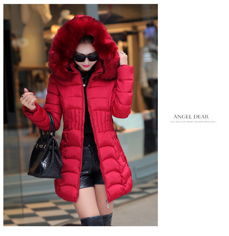 Plus Size Warm Down & Parkas Long Sleeve Button Zipper Long Style Outwear Thick Winter Jacket Women Coat-Dollar Bargains Online Shopping Australia