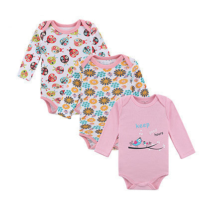 3 Pieces/lot Cartoon Style Baby Girl Boy Winter Clothes New Born Body Baby Ropa Next Baby Bodysuit - CelebritystyleFashion.com.au online clothing shop australia