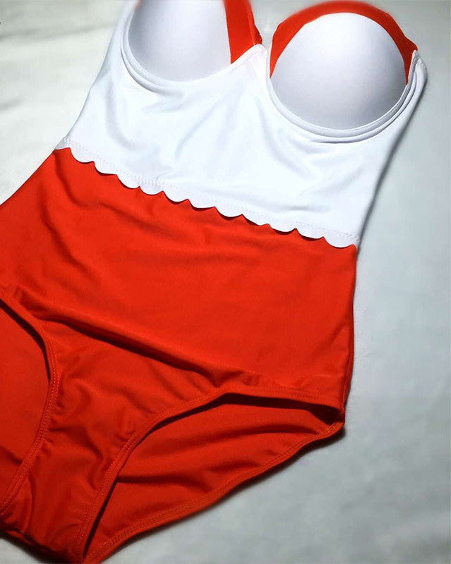 6 styles Black and White Push up Swimsuit one piece suits swim underwire Tone Contrast Swimsuit women plus size bathing suit - CelebritystyleFashion.com.au online clothing shop australia