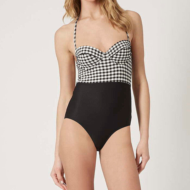 6 styles Black and White Push up Swimsuit one piece suits swim underwire Tone Contrast Swimsuit women plus size bathing suit - CelebritystyleFashion.com.au online clothing shop australia