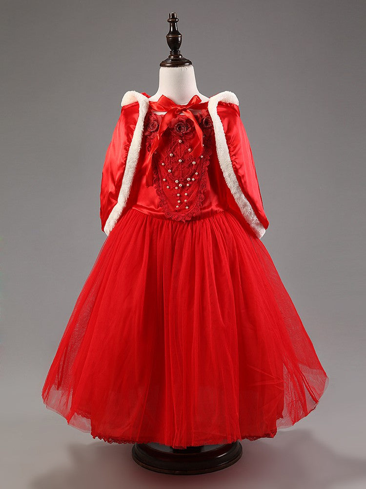 Winter Girl Dress Children Red Hoodie Princess Dresses Kids Christmas Party Costume for Girl With Cap Dresses for Girls - CelebritystyleFashion.com.au online clothing shop australia