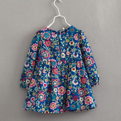 Fashion Baby Dress Long Sleeve Pirncess Girls Clothes Spring Autumn Winter Children Dresses For Girl Floral Clothing Vestidos - CelebritystyleFashion.com.au online clothing shop australia