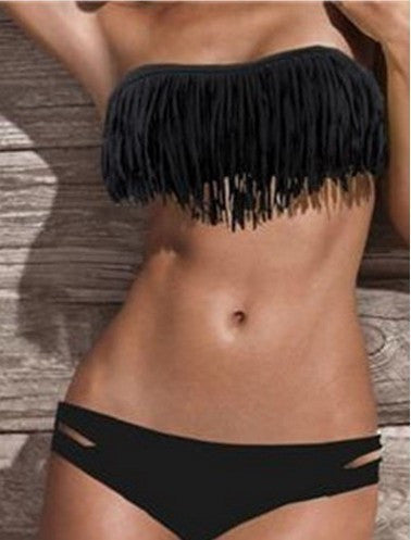 Clearance Summer Fashion Sexy Women Bikini Swimsuit Padded Boho Fringe Tassel Swimwear 21 Colors Size S/M/L-Dollar Bargains Online Shopping Australia