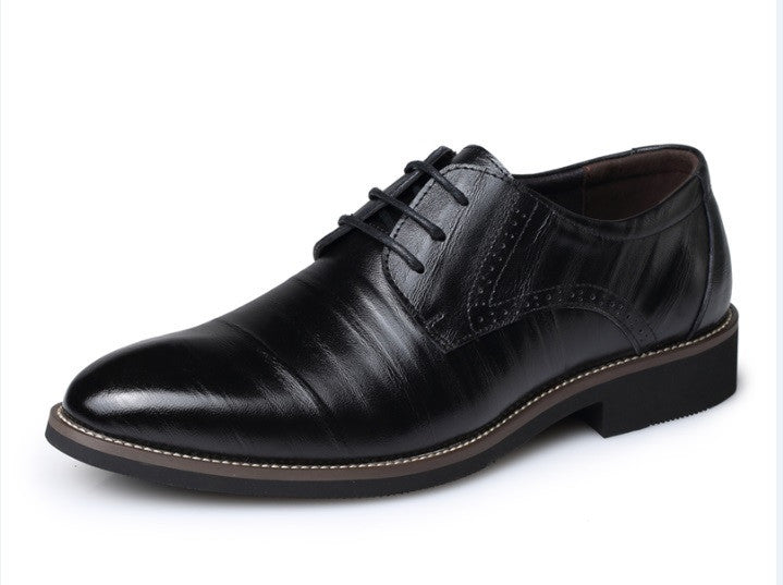 Men's Real Cowhide Leather Oxford Shoes Comfortable Insole Lacing Business Dress Shoes Man Wedding High Quality Shoes - CelebritystyleFashion.com.au online clothing shop australia