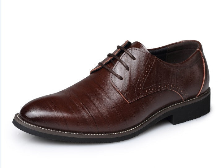 Men's Real Cowhide Leather Oxford Shoes Comfortable Insole Lacing Business Dress Shoes Man Wedding High Quality Shoes - CelebritystyleFashion.com.au online clothing shop australia