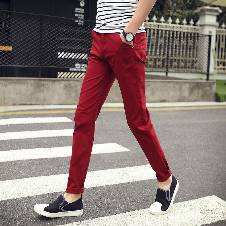 Brand mens pants khaki fashion men's pants casual cotton man pants supply fit straight trouserss black and khaki - CelebritystyleFashion.com.au online clothing shop australia