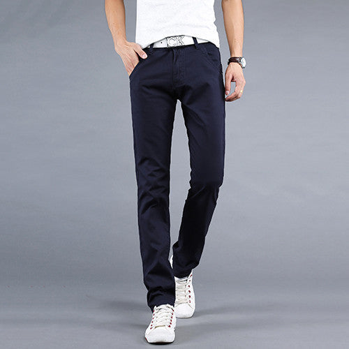 Brand mens pants khaki fashion men's pants casual cotton man pants supply fit straight trouserss black and khaki - CelebritystyleFashion.com.au online clothing shop australia