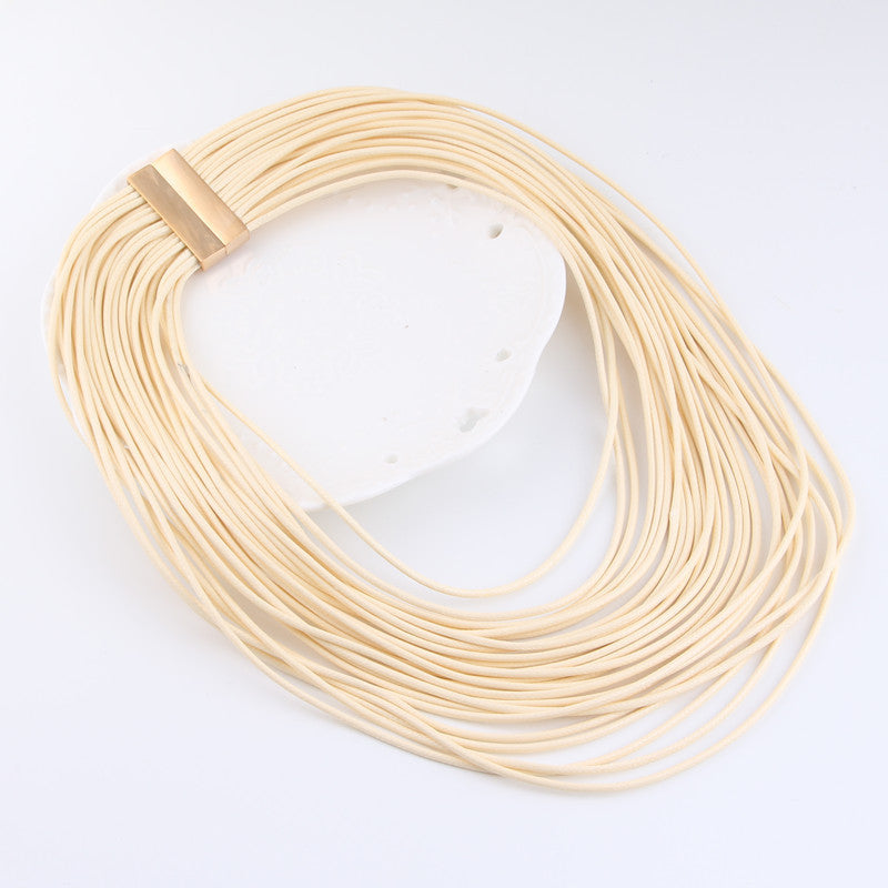 Fashion Women Multicolor Necklace Multilayer Rope Bohemia Statement Jewelry Long Necklace for Women 3L5002 - CelebritystyleFashion.com.au online clothing shop australia