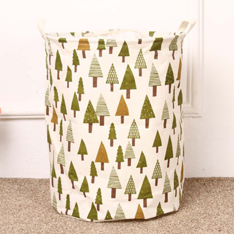 Unique Foldable Cotton Linen Washing Clothes Laundry Basket Bag Hamper Storage-Dollar Bargains Online Shopping Australia