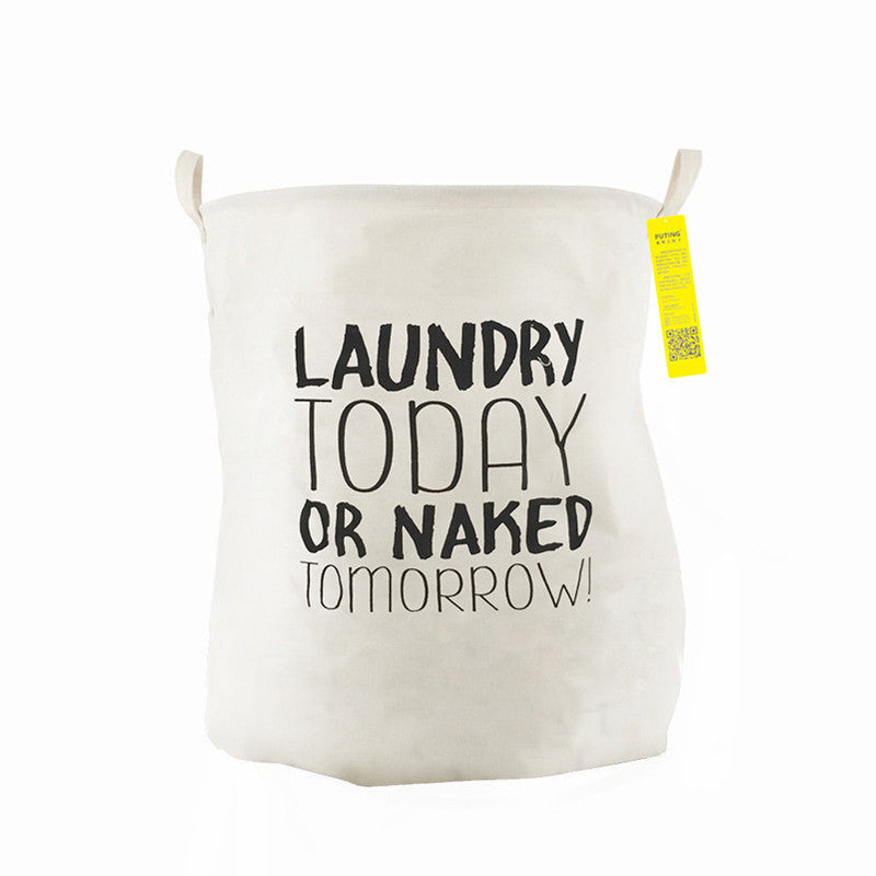 Unique Foldable Cotton Linen Washing Clothes Laundry Basket Bag Hamper Storage-Dollar Bargains Online Shopping Australia