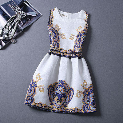 Actionclub Mother Daughter Dresses Family Matching Clothing Girls Dress Sleeveless Formal Print A-line Dress For Summer Kid-Dollar Bargains Online Shopping Australia