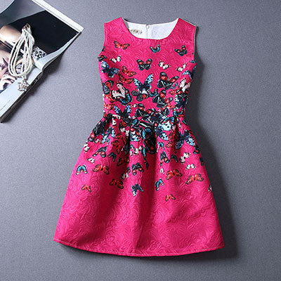 Actionclub Mother Daughter Dresses Family Matching Clothing Girls Dress Sleeveless Formal Print A-line Dress For Summer Kid-Dollar Bargains Online Shopping Australia